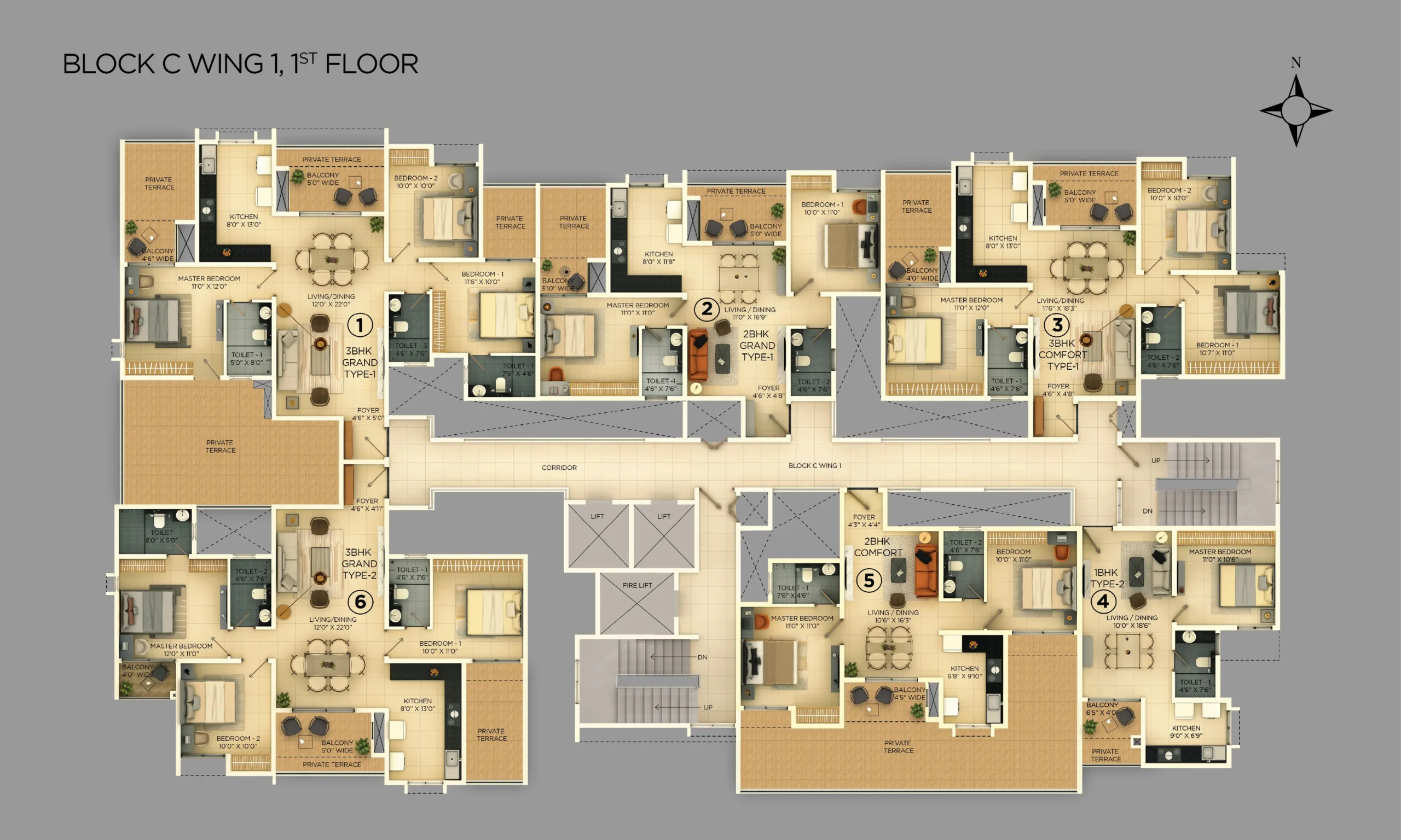 Block-C-Wing1-1st-Floor-scaled